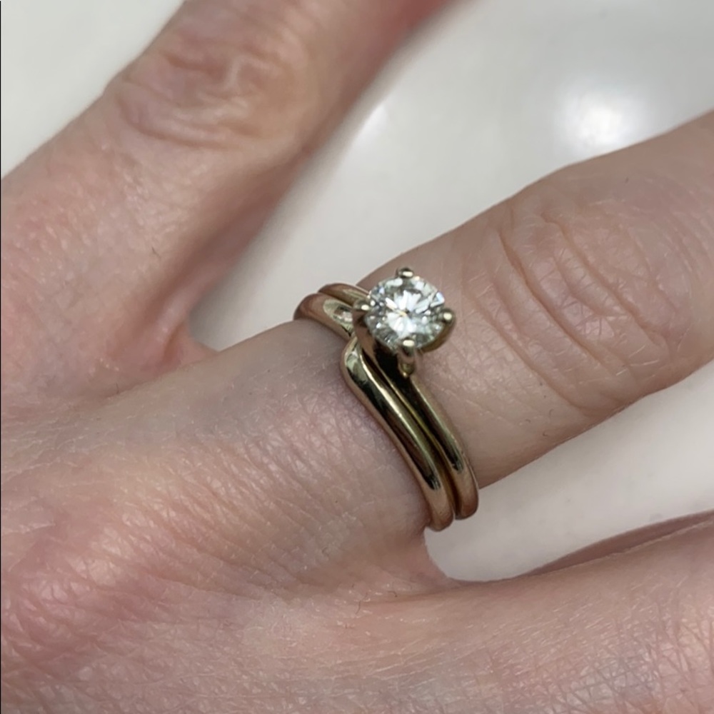 Vintage solitaire bridal set 1/2ct